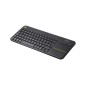 TASTIERA K400 PLUS LOG BK CON TOUCH WIRELESS NERA USB RETAIL UNIFIYNG