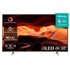Hisense TV QLED 4K Ultra HD 65” 65E7KQ PRO, Smart TV VIDAA U7, QLED Display 144Hz, Wifi 6E, HDR Dolby Vision IQ, Quantum Dot Col