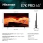 Hisense TV QLED 4K Ultra HD 65” 65E7KQ PRO, Smart TV VIDAA U7, QLED Display 144Hz, Wifi 6E, HDR Dolby Vision IQ, Quantum Dot Col