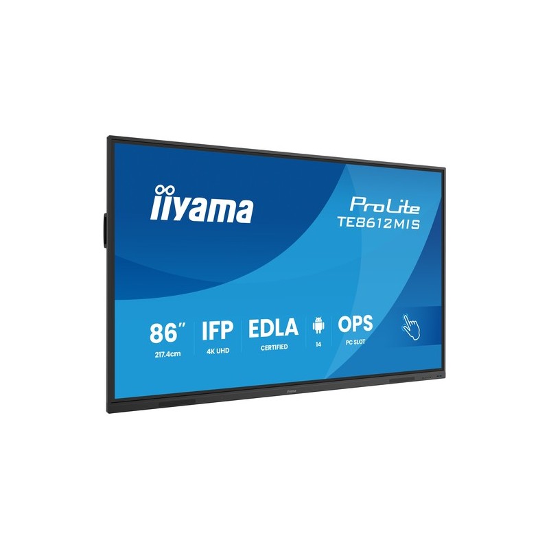 iiyama TE8612MIS-B4AG visualizzatore di messaggi Design chiosco 2,17 m (85.6") LCD Wi-Fi 400 cd/m² 4K Ultra HD Nero Touch screen
