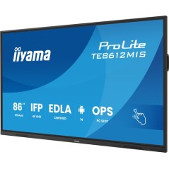 iiyama TE8612MIS-B4AG visualizzatore di messaggi Design chiosco 2,17 m (85.6") LCD Wi-Fi 400 cd/m² 4K Ultra HD Nero Touch screen