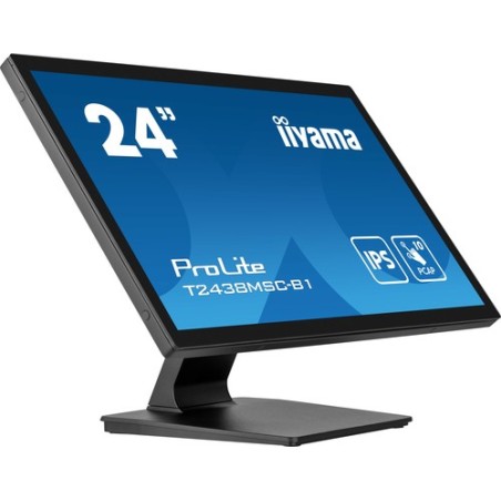 iiyama ProLite T2438MSC-B1 Monitor PC 60,5 cm (23.8") 1920 x 1080 Pixel Full HD LED Touch screen Nero