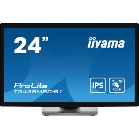 iiyama ProLite T2438MSC-B1 Monitor PC 60,5 cm (23.8") 1920 x 1080 Pixel Full HD LED Touch screen Nero