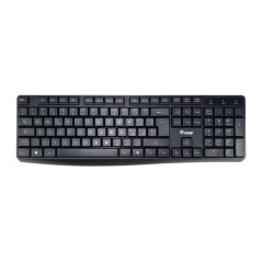 TASTIERA USB 105 TASTI BK CAVO 1,35MT