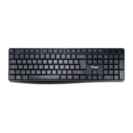 TASTIERA USB 105 TASTI BK CAVO 1,35MT