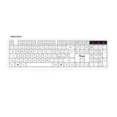TASTIERA USB 105 TASTI BK CAVO 1,35MT