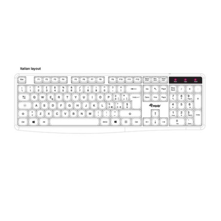 TASTIERA USB 105 TASTI BK CAVO 1,35MT