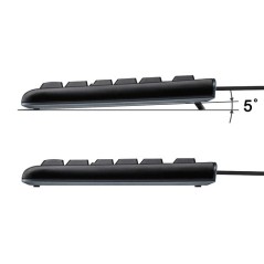 TASTIERA USB 105 TASTI BK CAVO 1,35MT