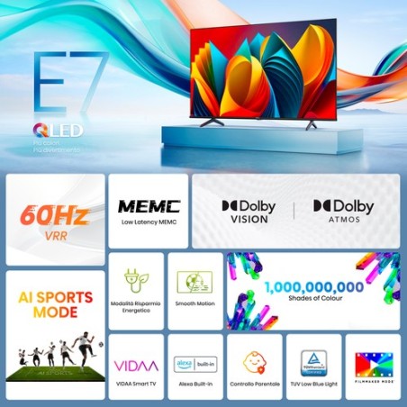 Hisense Smart TV QLED 85" 4K 85E7NQ
