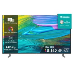Hisense ULED Series TV Mini-LED QLED Ultra HD 4K 65” 65U6KQ Smart TV, Wifi, Retroilluminazione Mini-LED, Local Dimming, HDR Dolb