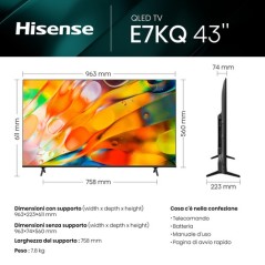 Hisense Hisense Smart TV QLED 43" 4K 43E7NQ