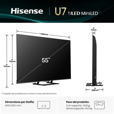 HISENSE TV ULTRA HD 4K 55 SMART TV