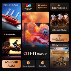 HISENSE SMART TV QLED 4K 65 VIDAA 8 BLACK