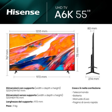 Hisense Hisense Smart TV 55" 4K 55A6K