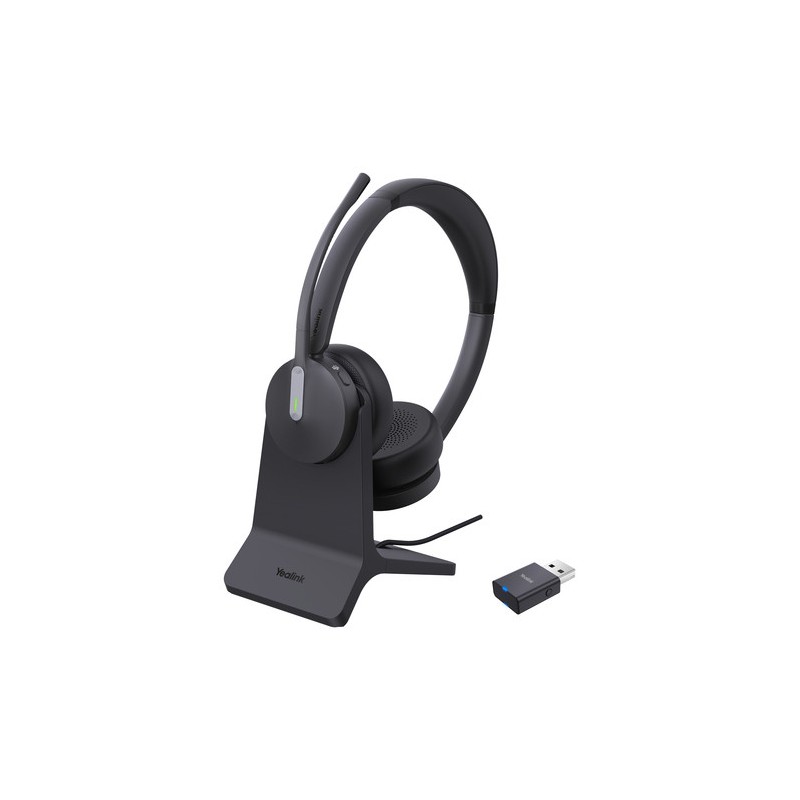 Yealink WH64 Hybird Dual with Charging Stand Teams Auricolare Wireless A Padiglione Ufficio USB tipo-C Bluetooth Base di ricaric