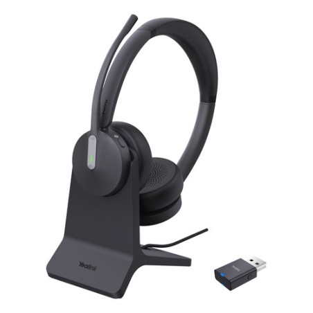 Yealink WH64 Hybird Dual with Charging Stand Teams Auricolare Wireless A Padiglione Ufficio USB tipo-C Bluetooth Base di ricaric