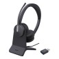 Yealink WH64 Hybird Dual with Charging Stand Teams Auricolare Wireless A Padiglione Ufficio USB tipo-C Bluetooth Base di ricaric