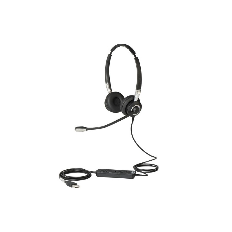 Jabra BIZ 2400 II Auricolare Cablato A Padiglione Ufficio Nero, Argento