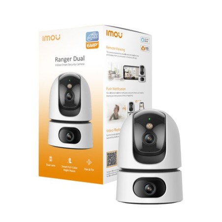 CAMERA DOME 3MP+3MP PTZ SIRENA FARO 3.6MM/IR15/MSD/WIFI6/FC/IMOU SENSE