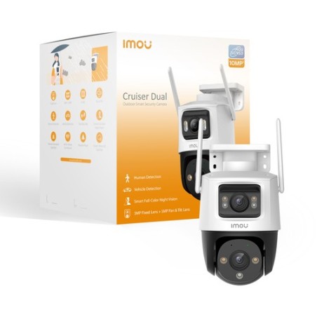 CAMERA DOME CRUISER DUAL 10MP PTZ IP/WI-FI IR MIC/SPEAK IP66 SMARTRAC