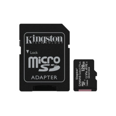 Kingston Technology Canvas Select Scheda micSDXC Plus 100R A1 C10 da 128GB + adattatore