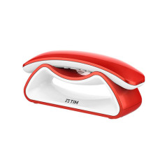 TIM Smile Telefono DECT Identificatore di chiamata Rosso, Bianco