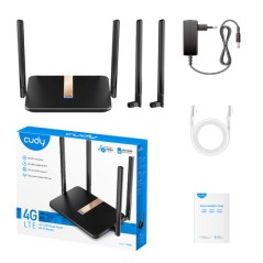 ROUTER AC1200 WIRELESS 4G 4P 10/100 2ANT FISSE+2ANT4G 1SLOT SIM