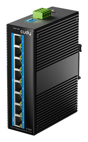 Cudy 8-Port 10/100M Industrial PoE Switch