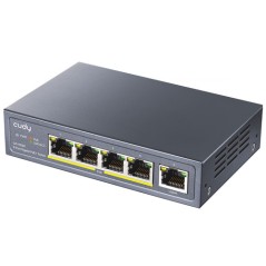 SWITCH 5P GIGABIT DI CUI 4P POE 60W POE POWER SUPPLY VLAN/EXTEN DIP