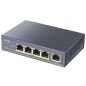 SWITCH 5P GIGABIT DI CUI 4P POE 60W POE POWER SUPPLY VLAN/EXTEN DIP