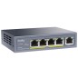 SWITCH 5P GIGABIT DI CUI 4P POE 60W POE POWER SUPPLY VLAN/EXTEN DIP