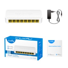 SWITCH 8P 10/100MBPS 5P FASTETH PLASTIC CASE MAX 0.9W UNMANAGED
