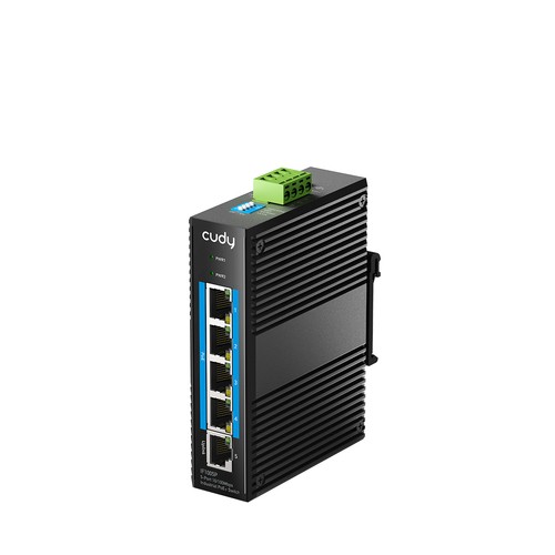 Cudy 5-Port 10/100 Mbps Industrial PoE+ Switch, IF1005P 2.0
