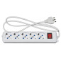 PRESA MULTIPLA LINK 5 SCHUKO CON INTERRUTTORE CAVO 1,5MT BIANCA
