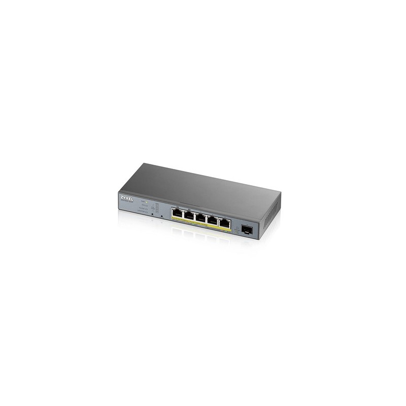 SWITCH GS1350-6HP GIGABIT 6P POE + 1 SFP