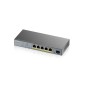 SWITCH GS1350-6HP GIGABIT 6P POE + 1 SFP