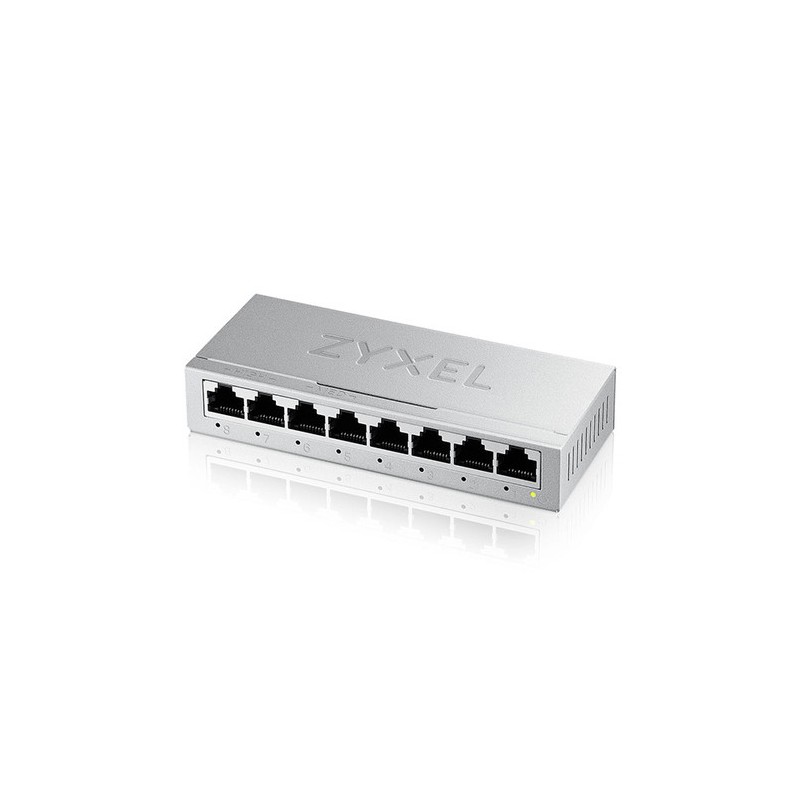 SWITCH 8P GIGABIT ZYXEL METAL CASE 16 GBPS UNMANAGED 8X10/100/1000