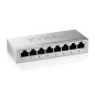 SWITCH 8P GIGABIT ZYXEL METAL CASE 16 GBPS UNMANAGED 8X10/100/1000