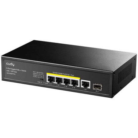 SWITCH 5P GIGABIT POE+ +1P SFP 120W