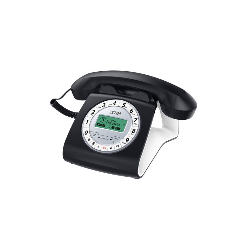 TIM Sirio Classico Telefono analogico Identificatore di chiamata Nero, Bianco