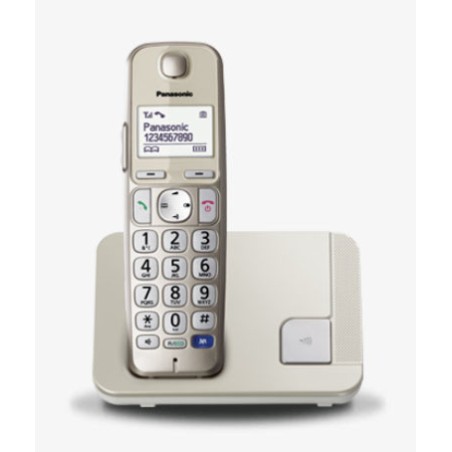 Panasonic KX-TGE210JTN telefono Telefono DECT Identificatore di chiamata Champagne