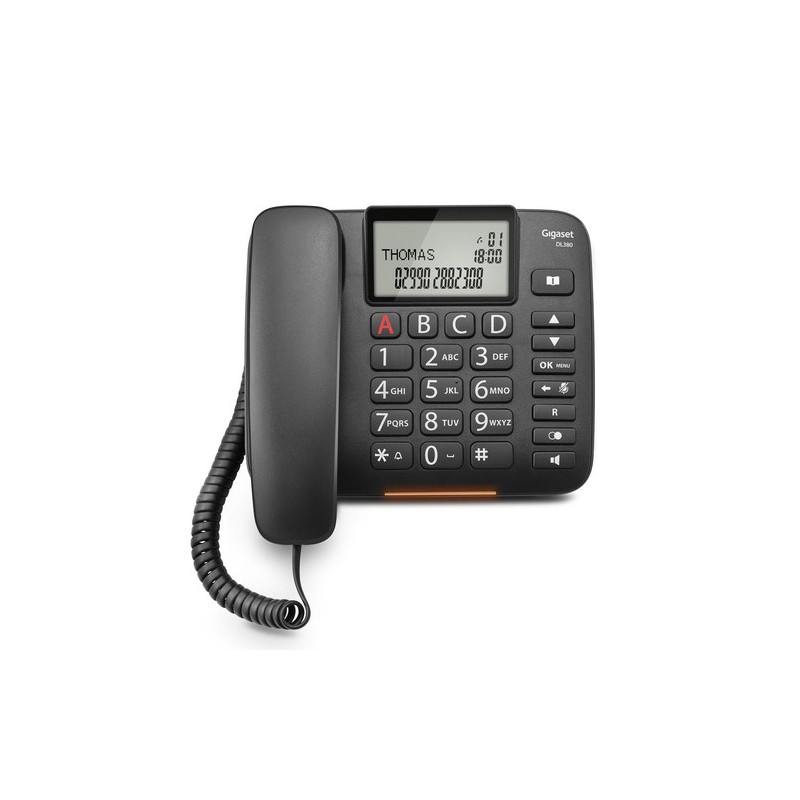 TIM Sirio Telefono analogico Identificatore di chiamata Nero