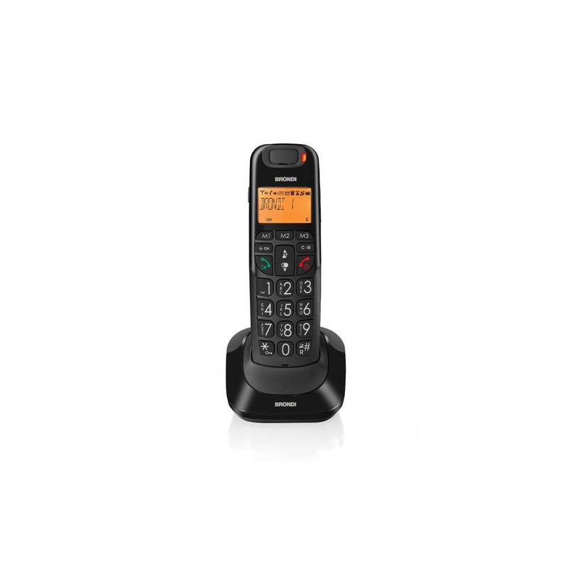TIM Brondi Bravo Bright Telefono DECT Identificatore di chiamata Nero