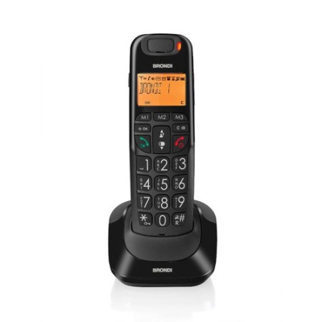 TIM Brondi Bravo Bright Telefono DECT Identificatore di chiamata Nero