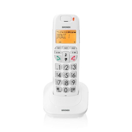 TIM Brondi Bravo Bright Telefono DECT Identificatore di chiamata Bianco