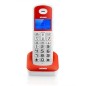 TIM Brondi Bravo Style Telefono DECT Identificatore di chiamata Rosso, Bianco