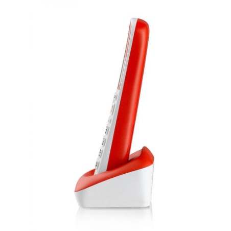 TIM Brondi Bravo Style Telefono DECT Identificatore di chiamata Rosso, Bianco