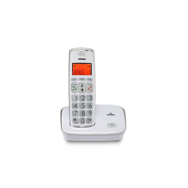 TIM Brondi Bravo Gold 2 Telefono DECT Identificatore di chiamata Bianco