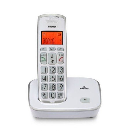 TIM Brondi Bravo Gold 2 Telefono DECT Identificatore di chiamata Bianco