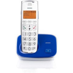 TIM Brondi Bravo Gold 2 Telefono DECT Identificatore di chiamata Blu, Bianco